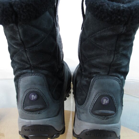 Merrell Waterproof Winter Boots Black Women's Size 10 - Picture 6 of 8